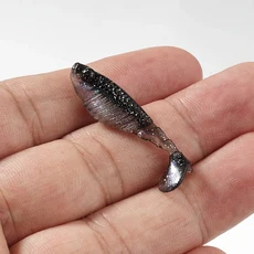 SUNMILE 20pcs 낚시 소프트 미끼 웜 인공 미끼 3.6cm/0.8g 바위 낚시 Wobblers Leurre Souple 미끼 철갑상, 02 COLOR 01