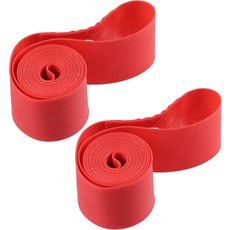 X 오토호 자전거 휠 림 스트립 라이너 내부 튜브 보호 밴드 PVC 쌍, Red, 12 inch