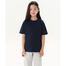 무신사 스탠다드 MUSINSA STANDARD KIDS 릴렉스드 크루 넥 티셔츠 [네이비] MKBTS5K01-NA 379849