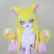 COS表演成品kig獸頭漫展可穿戴獸裝頭套, 1個, A16成品頭