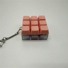 재미있는 귀여운 캐릭터 단색 파스텔 피젯 키보드 버튼 블럭 톡톡 딸깍이 키캡 토이 키링 스트레스해소 커플 열쇠고리, B코랄 sps537