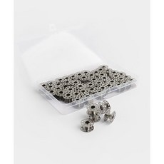 퀼트스타 가정용 스텐 실버 북알 50개&투명케이스, 1세트, 북알50개, 케이스