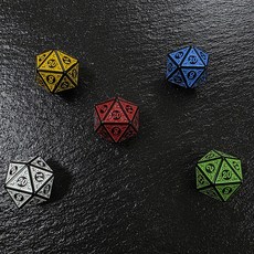 로커스라인 TRPG 주사위 단품 d20 다면체 보드게임 다이스 에인션트 시질, 01블러드리추얼