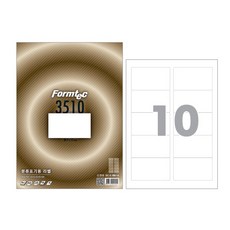 폼텍 분류표기용 라벨지 LS-3510, 10칸, 100개
