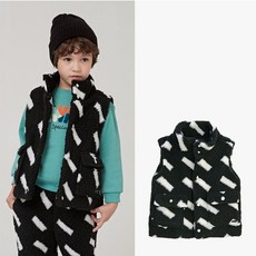 컬리수 아동 모던패턴덤블 베스트 C214VEG51P