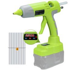 충전식무선글루건 핫멜트 접착건 DIY 전기 수리 100W 휴대용 온도 디스플레이 11mm 스틱 Ryobi 18V 배터리와 호환 가능, 1개