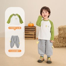 哢哢熊貓男童長袖T恤長褲兩件套 秋裝兒童套裝 男寶童裝潮流時尚