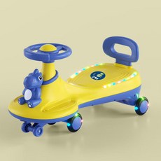 Baby forward 兒童扭扭車 安全防側翻 藍牙音樂 360°操控, 黃恐龍 無藍芽 音樂燈光 牽引繩 防側翻, 1個