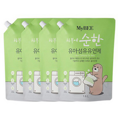 마이비 유아 섬유유연제 리필 아기 유연제, 4세트, 4개입, 1.6L