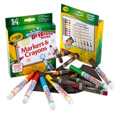 업위드 크레욜라 보드 크레용 마카 세트 어린이보드마카 그림그리기 어린이메모패드, 크레욜라 보드크레용과보드마카세트