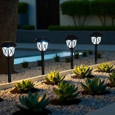 엔틱 고풍스러운 태양열 베르 태양광 충전형 정원등x4p 클래식 야외용 95633PC 1(ea), 백색 4개입, 1개