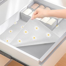 무타공마켓 꽃무느 데이지투 주방 싱크대 오염방지 시트 서랍 매트, 16개