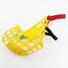 細狗塑料嘴套批發狗狗嘴套防咬防誤食寵物狗嘴套寵物狗口罩嘴罩, 1個, 黃色:大號