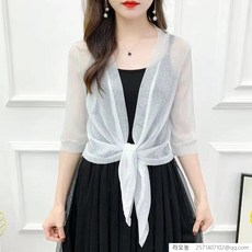 라오농 여름 단가라 얇은 코트 빅 사이즈 뚱뚱 레이스 오픈 숄+WXY01