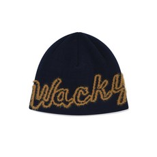 WACKY WILLY 와키윌리 밍크사 타이포 비니 네이비