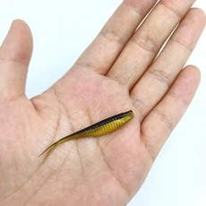 DUODUOYU 낚시 소프트 루어 플라스틱 미끼 0.65g/50mm 실물 포크 패들 테일 수영 담수 태클용 10 개, 01 0.65g--50mm, 03 XZ004 10PCS  HEIJIN