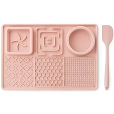 티앤티 실리콘 강아지 식판 미끄럼방지 슬로우피더(주걱포함), 1개, 핑크(주걱포함)