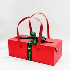 루닷] 크리스마스 럭셔리 선물 박스 손잡이 리본포함 선물상자, 1개