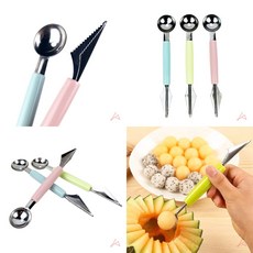 양쪽 사용 가능한 듀얼 화채 전용 스푼 화채 만들기 과일스푼 디저트