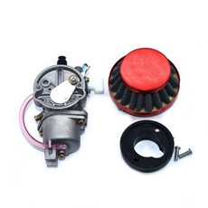 47cc 49cc 미니 모터 먼지 포켓 바이크 ATV 쿼드 카트 44mm 에어 필터가있는 기화기, Red-PPR, 1개
