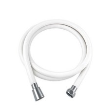 [KC인증] 철물마켓 국산 샤워기줄 물때방지 PVC 샤워호스 샤워기 호스 줄, 화이트, 1.5m