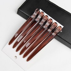 美髮夾子 14cm 無痕夾 理髮店 燙染分區 剪髮夾子, 1個, 戰虎超大號水晶夾黑色6支/包14cm