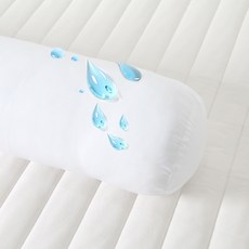 우리앤데코 바디필로우 방수 커버 롱쿠션 긴베개 솜별매, 화이트 커버만