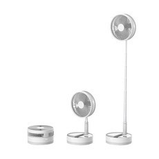 折疊伸縮落地扇 桌面立扇二合一 無線遙控 多角度調整 靜音運行 方便收納, 白色, P10