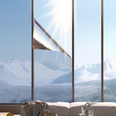 Holotap 단열필름 사생화보호 자외선차단 베란다 창문 시트지, 실버