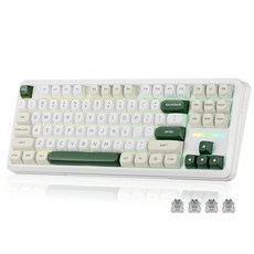 미국출고 평점4.5+ 157848 Redragon K734W 무선 기계식 키보드 트라이 모드 BT5.0/2.4G/USB-C 75% 81키 TKL 맞춤형 핫 스왑 가능 게이밍, 미국출고 평점4.5+ 157848 Redragon K7