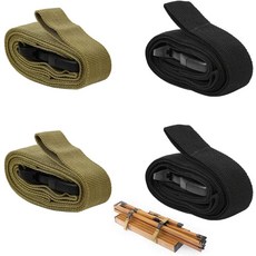 퀵 릴리스 버클 나일론 타이다운 스트랩이 있는 SquEqu 4팩 유틸리티 스트랩 캠핑 백팩용 침낭 접이식 테이블 침대 롤 백팩