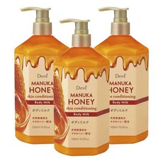KUMANO 熊野油脂 DEVE 麥蘆卡蜂蜜保濕潤膚乳, 3瓶, 500ml