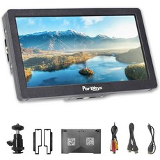 Portkeys HD7H 1000nit DSLR 카메라 필드 포함 입력 상단 1280x720 햇빛 가리개 단축키 IPS 4K30p 모니터 HDMI 7인치 및 지원