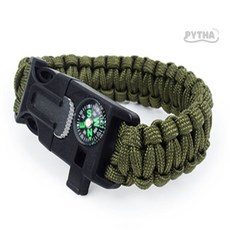 캠핑 다기능 팔찌 캠핑생존템, 검정색, 1개