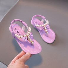DIU 夏季新款女童涼鞋時尚軟底中大童公主鞋防滑串珠兒童涼鞋