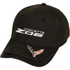 C8 Z06 코르벳 카본 파이버 모자 차세대 깃발 포인트 캡 GM 공식 라이선스, One Size, Black