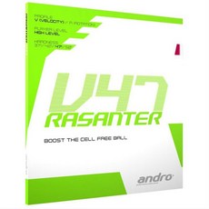 Andro Rasanter 桌球膠皮, 1個, V47,紅2.0