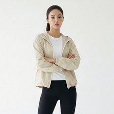 <투엘라> 여성 체크 집업 후드 점퍼_바람막이 데일리 윈디데이