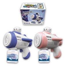 [세계유통] 신나는 비행버블 / 곰돌이 곰순이 얼굴이 있는 버블건 비누방울, 1개, 비행버블_블루