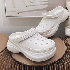 Hansuui 女式 Aqua 鞋高拖鞋緩衝厚底帶