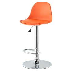 홈바 의자 높낮이 바테이블 조절 주방 카페 스탠딩, 업그레이드 3단 봉 두꺼운 받침대, 오렌지 하이레그 60-80cm