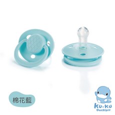 桃園小太陽 KUKU酷咕鴨 PLUS安撫奶嘴, 棉花藍,較大型(6個月以上), 1個