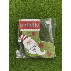 聖誕老公公造型裝飾聖誕靴, 閃燈老人聖誕靴, 1個
