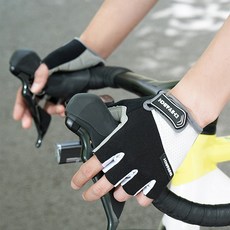 LOUD 자전거 반장갑 고급형 스포츠 라이딩장갑 핑거리스, 블랙, 1개