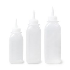 주방용 뾰족한입구 일구사각소스병 잘라쓰는용 다용도 식당양념통 책상꾸미기, (소)450ML