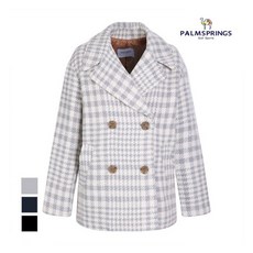 팜스프링스 팜스프링스 여성 체크패턴 디자인코트_SWCL224676