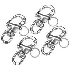 TIXIPEM 틱시펨 316 스테인리스 스위블 스냅 샤클 4개입 70mm 500kg