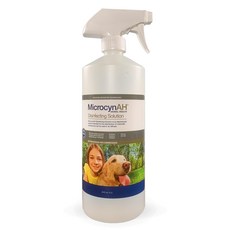麥高臣 MicrocynAH 動物健康淨化液，溫和清潔護理，適用於眼耳口鼻，34oz (1L), 1個, 淨化液 34oz, 34oz