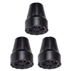 (주)에이스샵 지팡이 고무발 고무패킹 안전 미끄럼방지 직경17mm~19mm호환 가능 발판 고무발판, 3개, 블랙