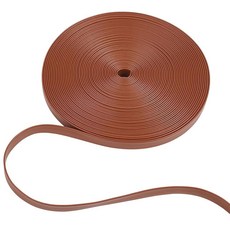 10.94야드 접이식 인조 가죽 트림 3/8인치 1cm 와이드 브라운 스트랩 플랫 코드 스트링 PU 스트립 DIY 공예용 리본, Brown